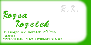 rozsa kozelek business card